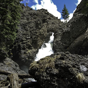 A photo of Piedra Falls northwest of Pagosa Springs